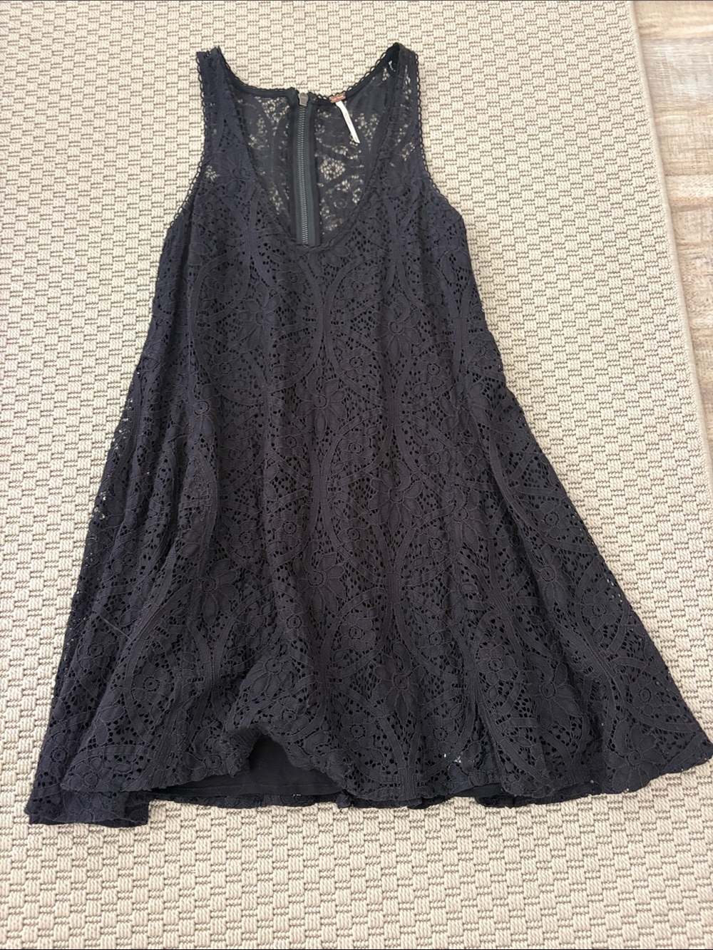 Free People Black Lace Mini Dress